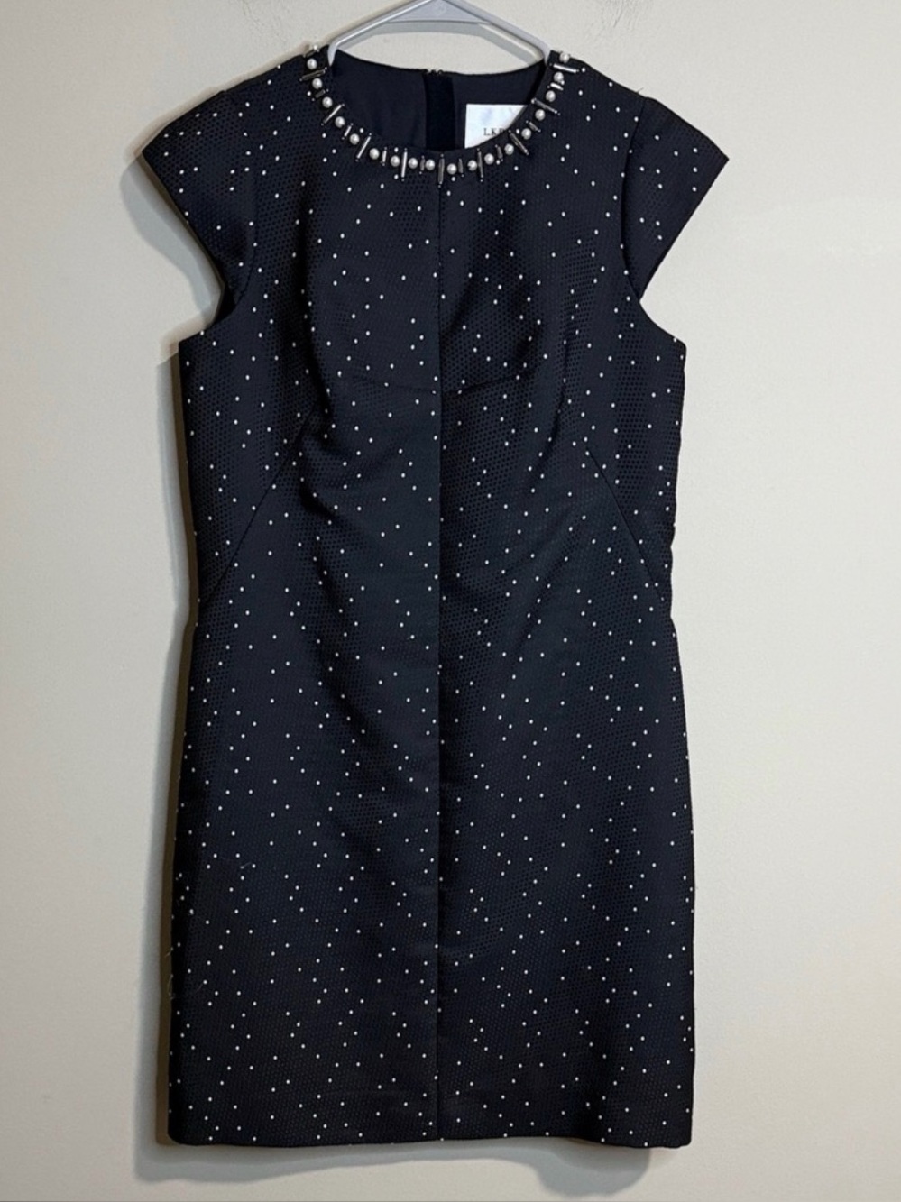 LK Bennett Dr Kira Black Dress with Silver Embellishments